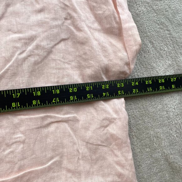 Carole Little Women's 100% Linen Blouse Size XL Short Sleeve Pullover Top Pink - Picture 4 of 8